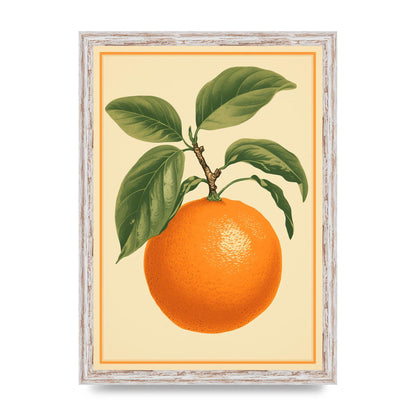 Artistic Orange in Minimalist Woodblock