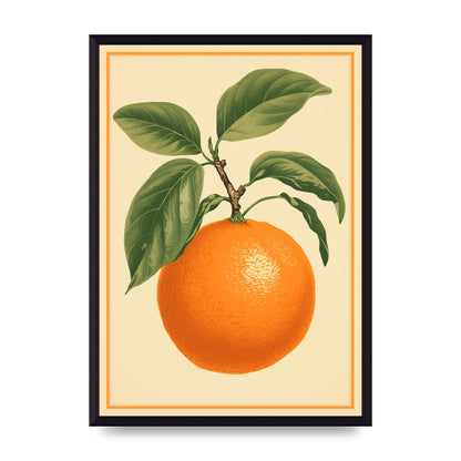 Artistic Orange in Minimalist Woodblock