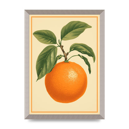 Artistic Orange in Minimalist Woodblock