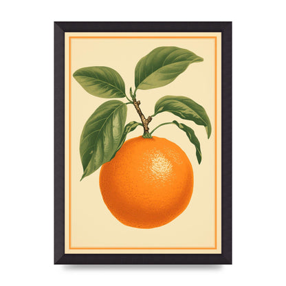 Artistic Orange in Minimalist Woodblock