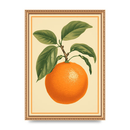 Artistic Orange in Minimalist Woodblock