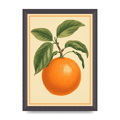 Artistic Orange in Minimalist Woodblock