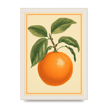Artistic Orange in Minimalist Woodblock