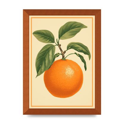 Artistic Orange in Minimalist Woodblock