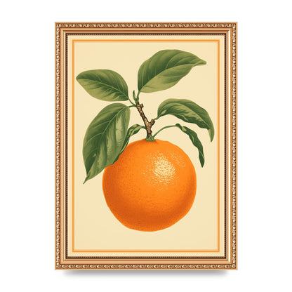 Artistic Orange in Minimalist Woodblock