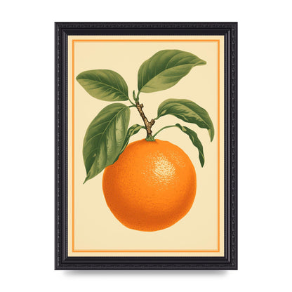 Artistic Orange in Minimalist Woodblock