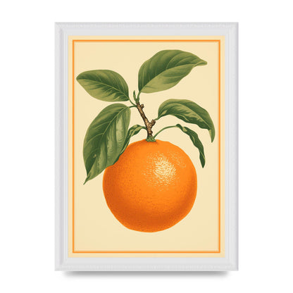 Artistic Orange in Minimalist Woodblock