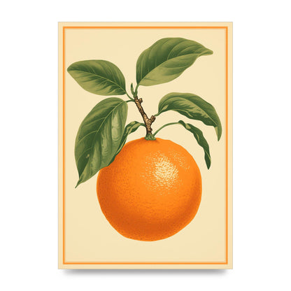 Artistic Orange in Minimalist Woodblock