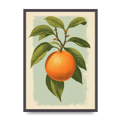 Minimalistic Woodblock Style Orange
