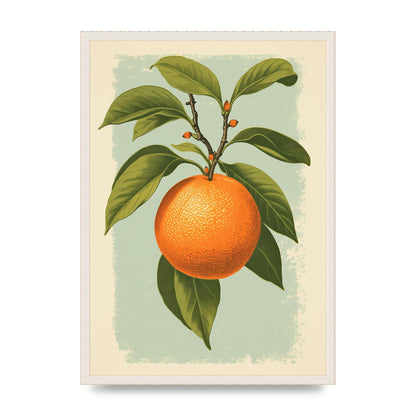 Minimalistic Woodblock Style Orange