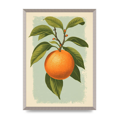 Minimalistic Woodblock Style Orange