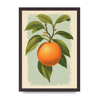 Minimalistic Woodblock Style Orange