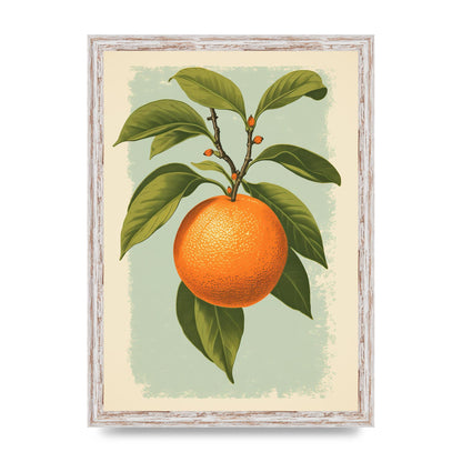 Minimalistic Woodblock Style Orange