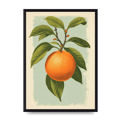 Minimalistic Woodblock Style Orange