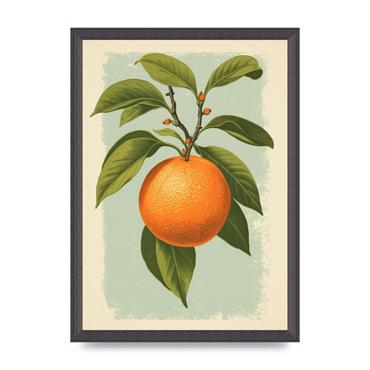 Minimalistic Woodblock Style Orange