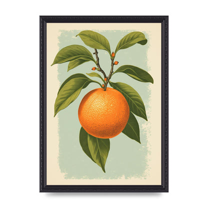 Minimalistic Woodblock Style Orange