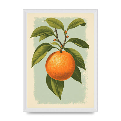 Minimalistic Woodblock Style Orange
