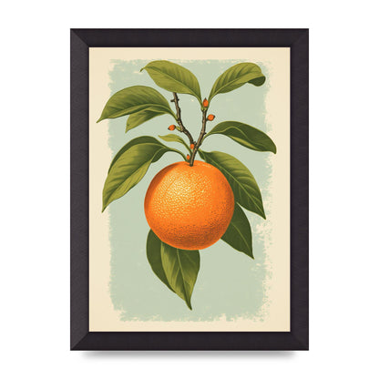 Minimalistic Woodblock Style Orange