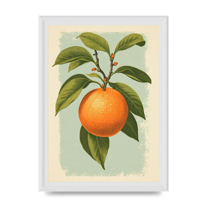 Minimalistic Woodblock Style Orange