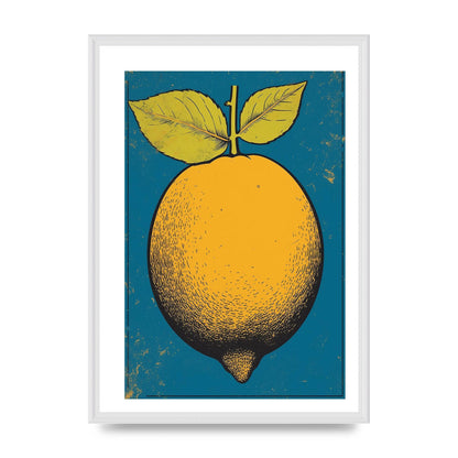 Graphic Lemon Woodblock Artwork