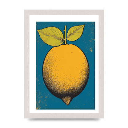 Graphic Lemon Woodblock Artwork