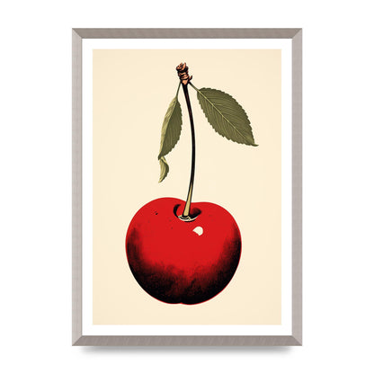 Minimalistic Cherry Woodblock Print