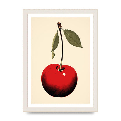 Minimalistic Cherry Woodblock Print