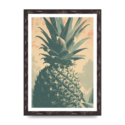 Pineapple Risograph with Woodblock Patterns