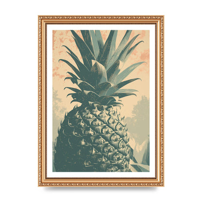 Pineapple Risograph with Woodblock Patterns