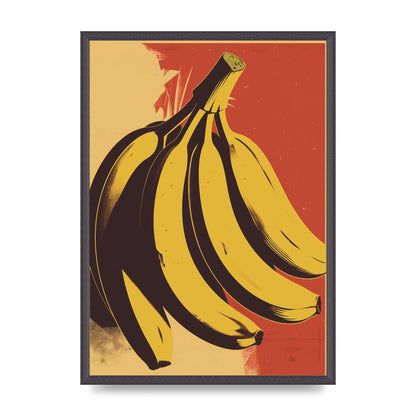 Banana in Woodblock Negative Space