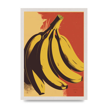 Banana in Woodblock Negative Space