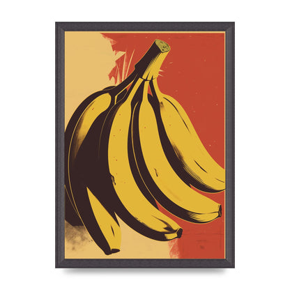 Banana in Woodblock Negative Space