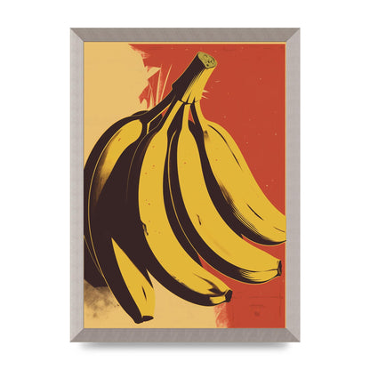 Banana in Woodblock Negative Space
