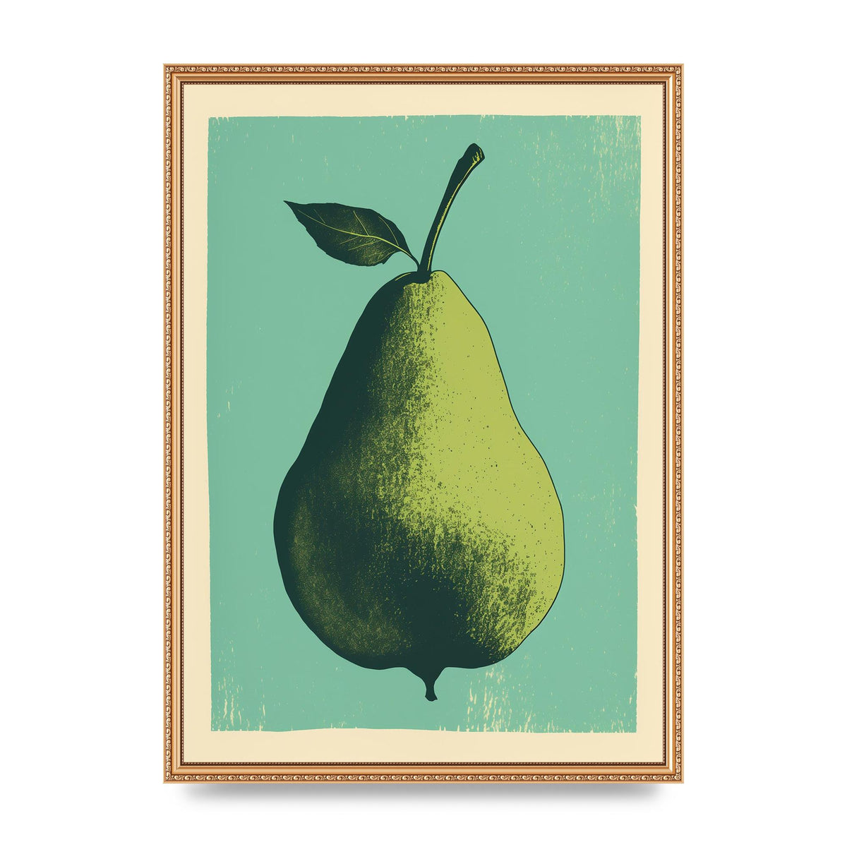 Pear Essence in Duotone Risograph