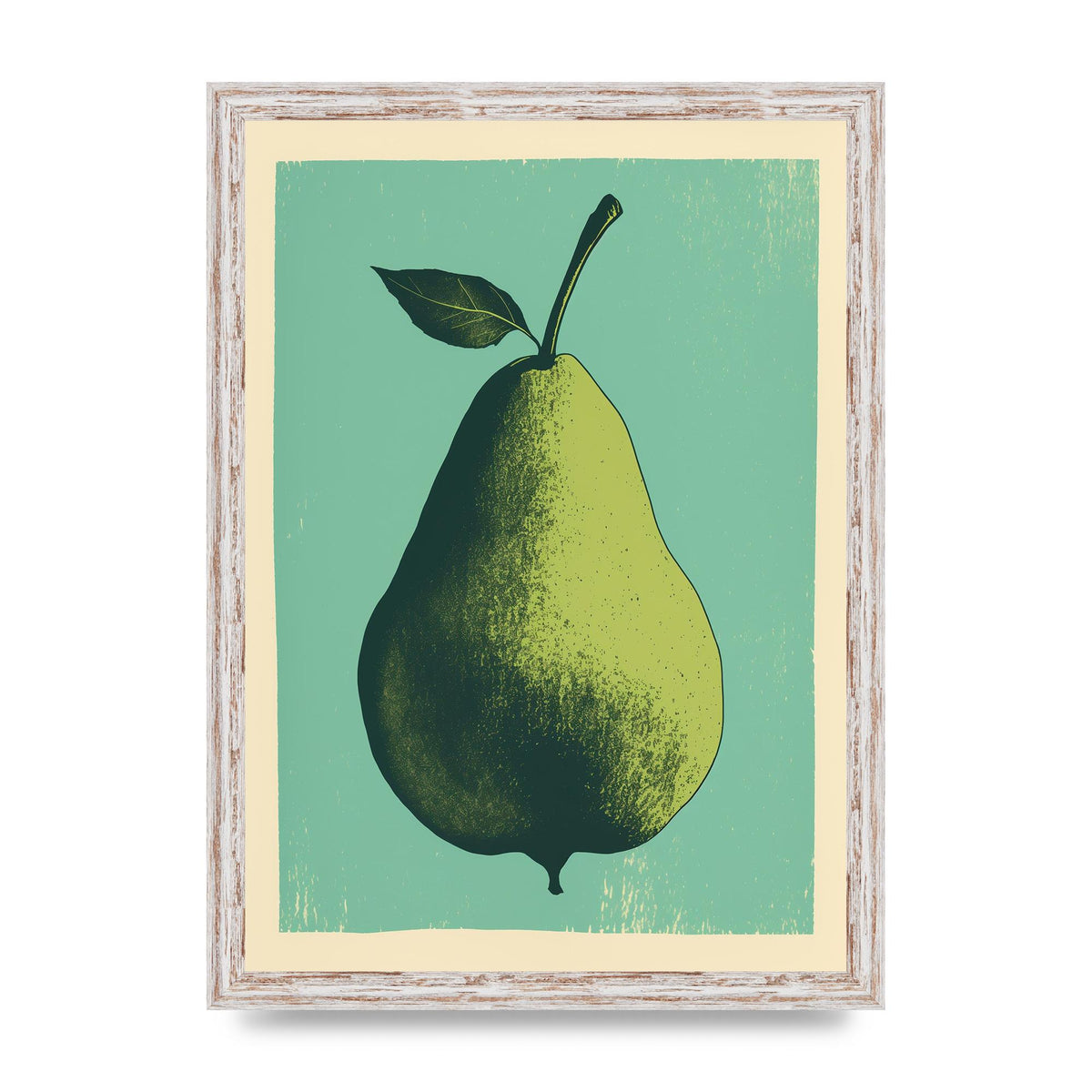 Pear Essence in Duotone Risograph