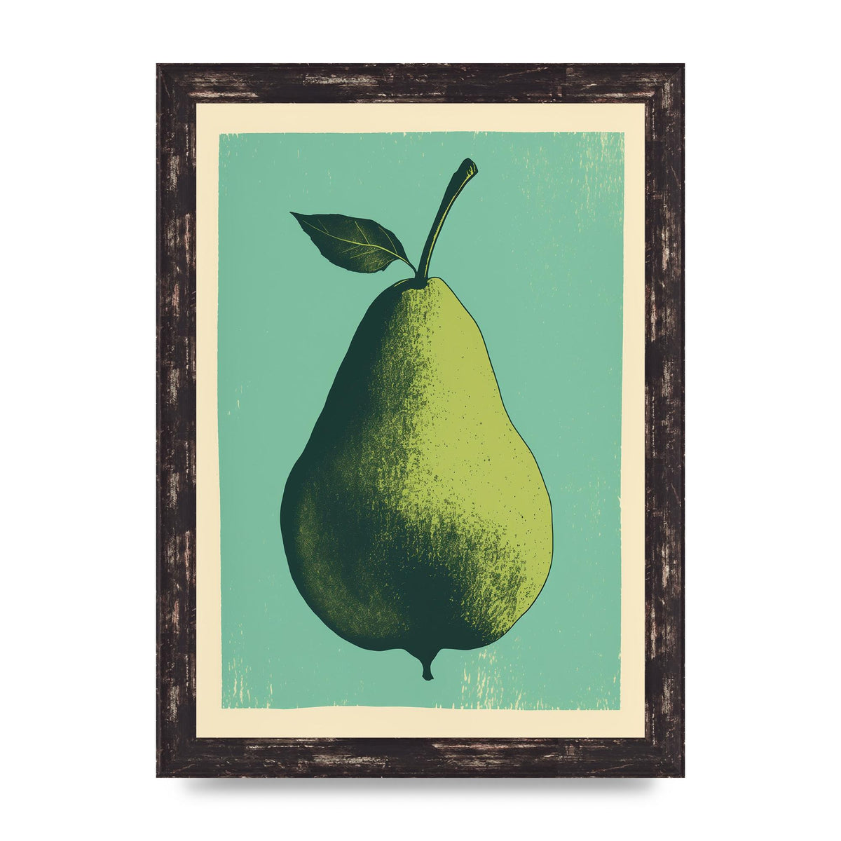 Pear Essence in Duotone Risograph