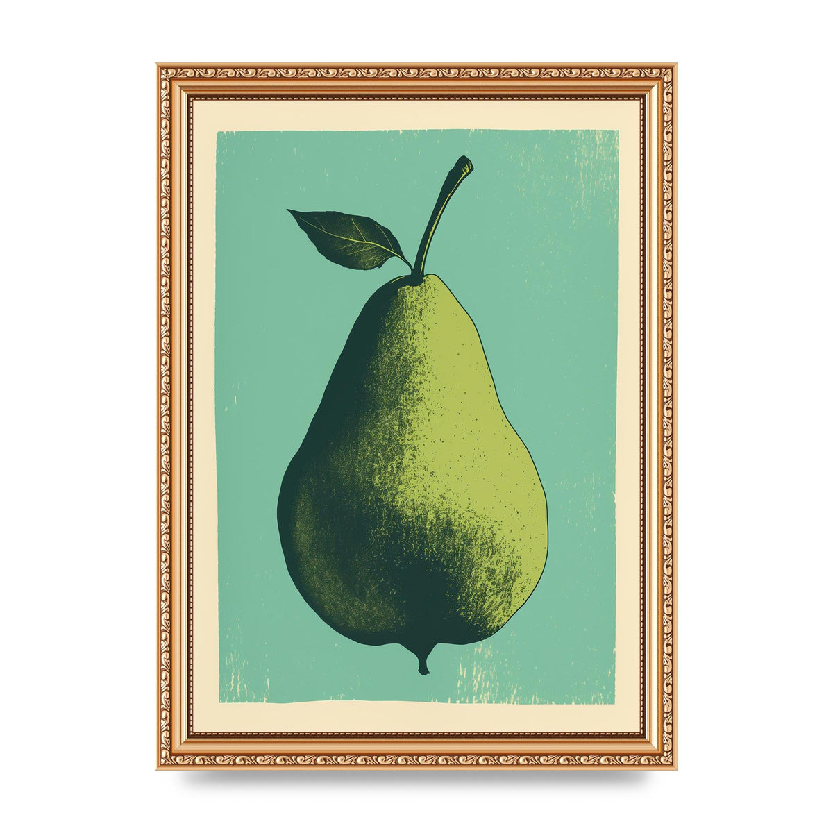 Pear Essence in Duotone Risograph