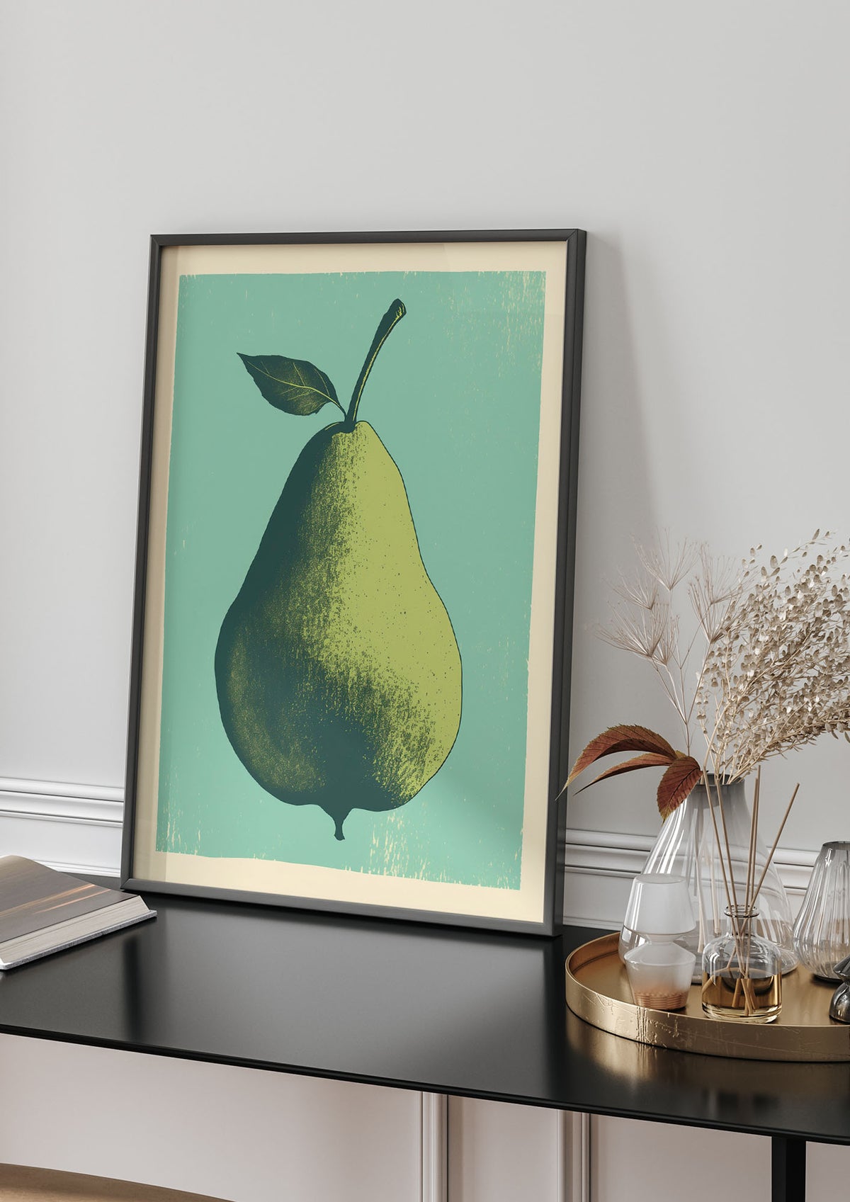 Pear Essence in Duotone Risograph
