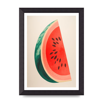 Watermelon Slice in Risograph Style