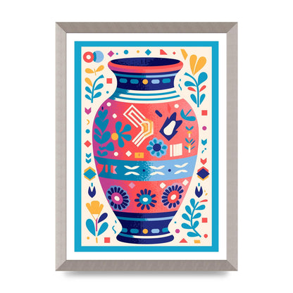 Vibrant Vase with Bold Flowers