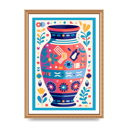Vibrant Vase with Bold Flowers