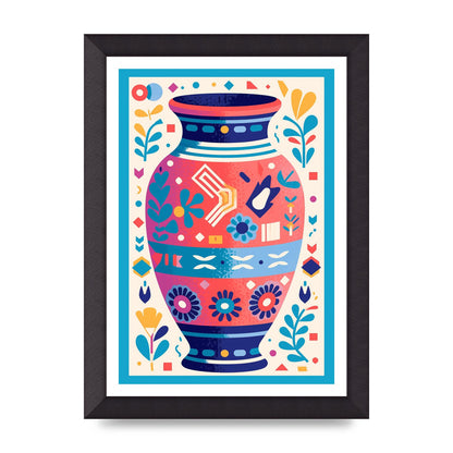 Vibrant Vase with Bold Flowers