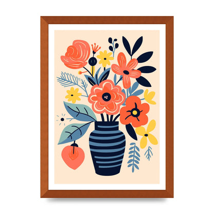 Vivid Vase with 8 Lively Blossoms