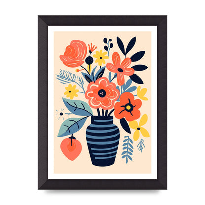 Vivid Vase with 8 Lively Blossoms