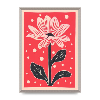 Vase with Vibrant Flowers and Shapes