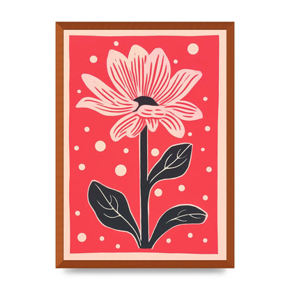 Vase with Vibrant Flowers and Shapes