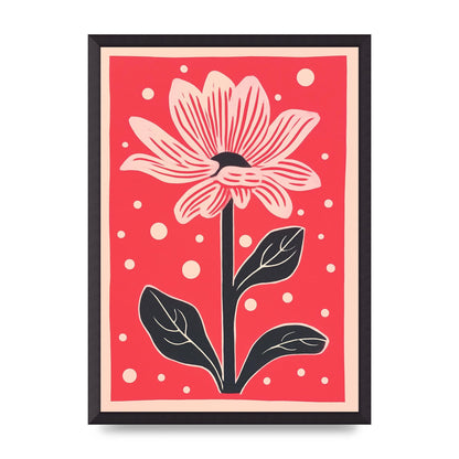 Vase with Vibrant Flowers and Shapes