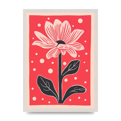 Vase with Vibrant Flowers and Shapes