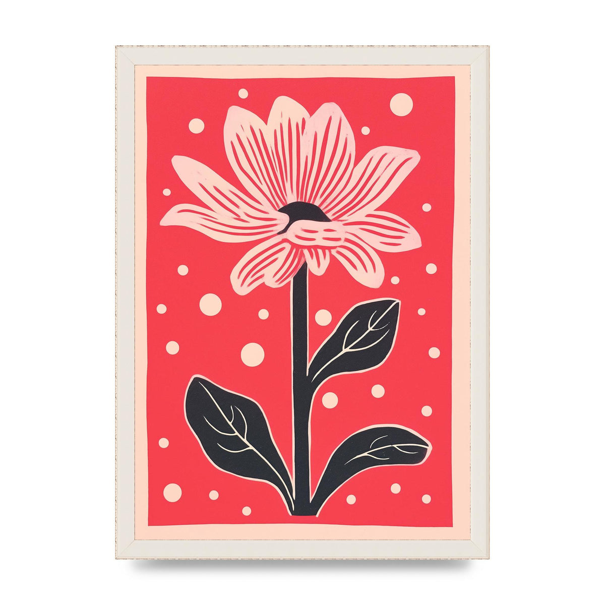 Vase with Vibrant Flowers and Shapes