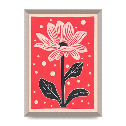 Vase with Vibrant Flowers and Shapes
